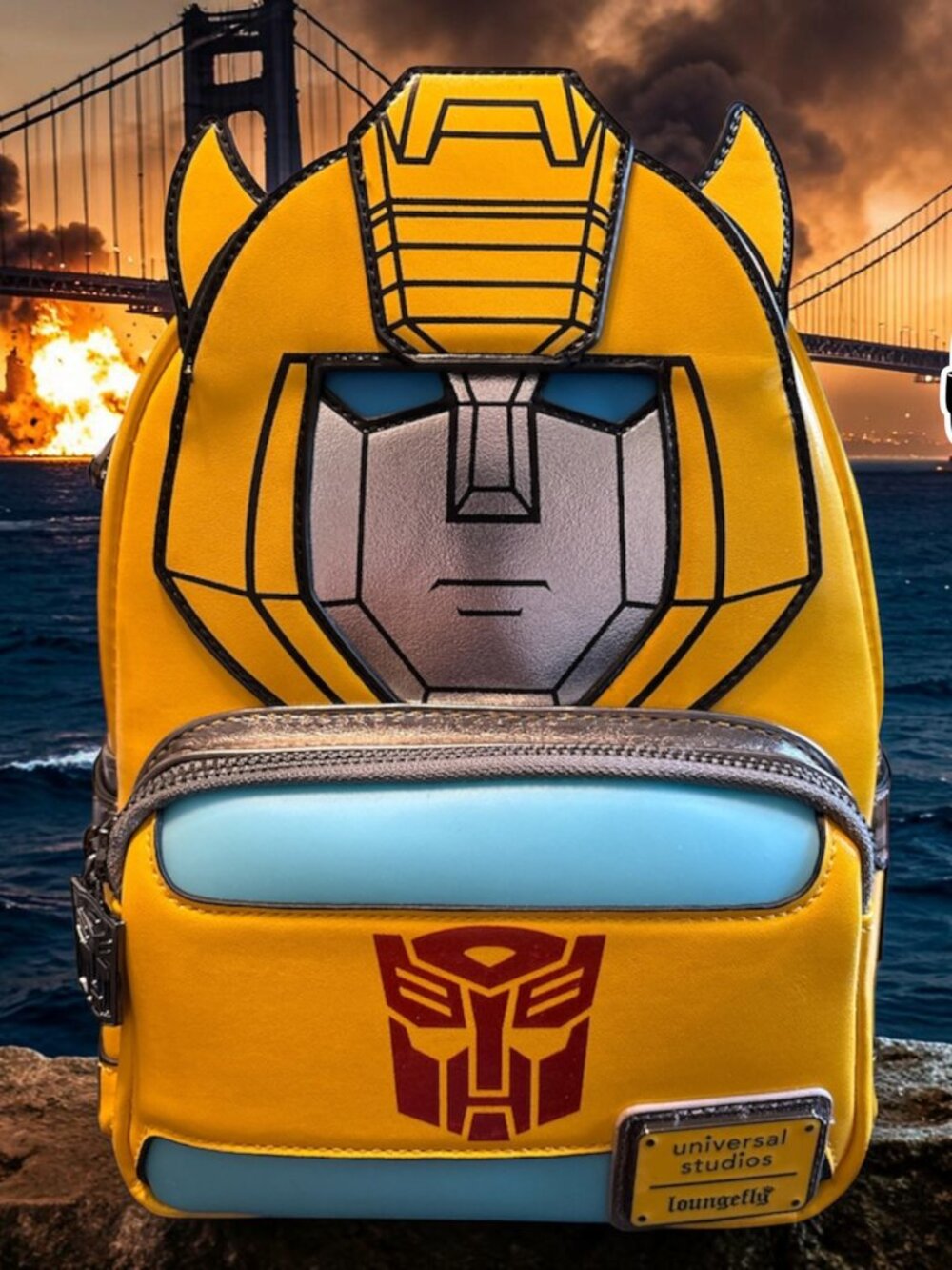 Loungefly Universal Exclusive Transformers Bumblebee Light Up Mini Backpack